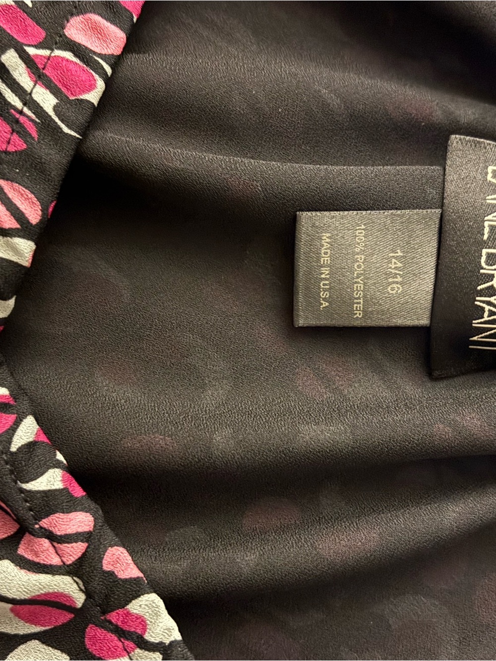 Lane Bryant Abstract Pink Black Midi Skirt 14/16 Pull On - Picture 3 of 3